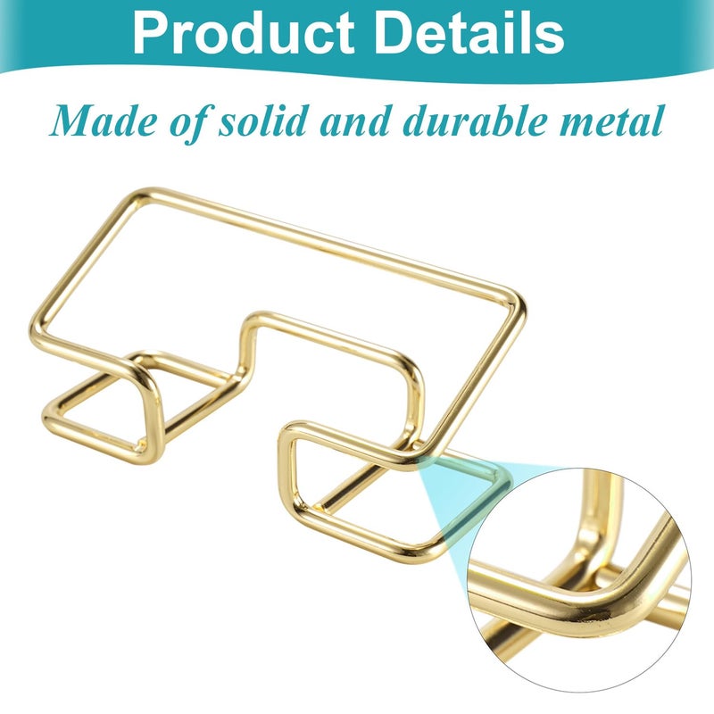 MXOAZNE Business Card Holder for Desk  Business Card Holder Display Stand  Modern Business Card Organizer  Desktop Business Card Holders  1 Pack  Gold - Image 5